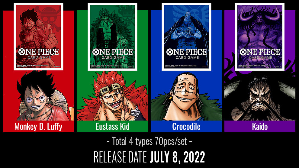 One Piece Card Game Official Card Sleeve Ver.1 (Set OF 4 Designs)