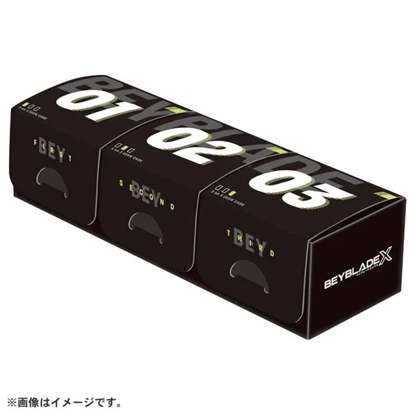 Beyblade X BX-57 3 on 3 Deck Case [Black Ver.]