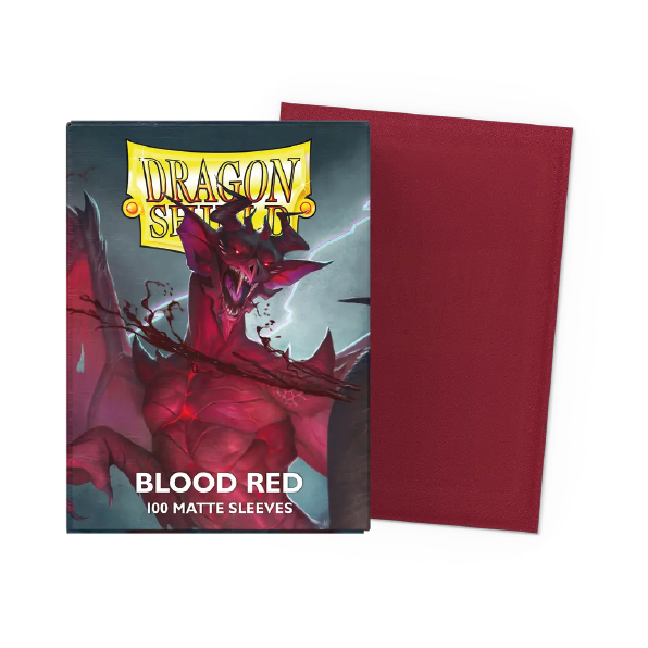 Dragon Shield 100 - Standard Deck Protector Sleeves Matte Blood Red
