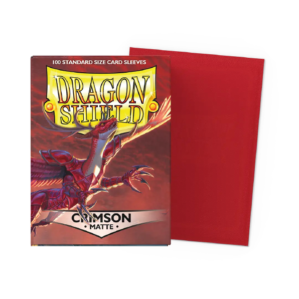 Dragon Shield 100 - Standard Deck Protector Sleeves Matte Crimson