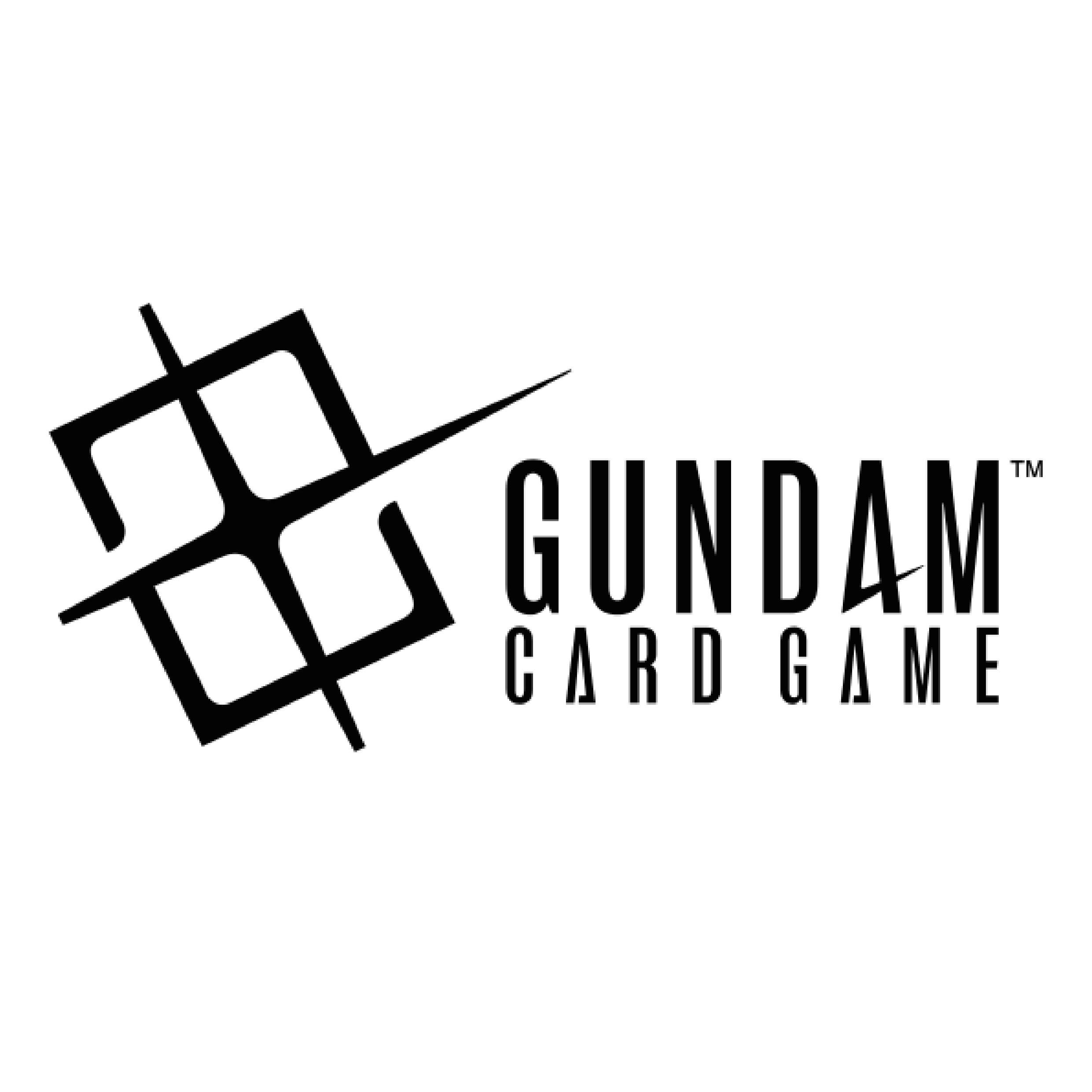 Logo of the Gundam Card Game with stylized design on a white background