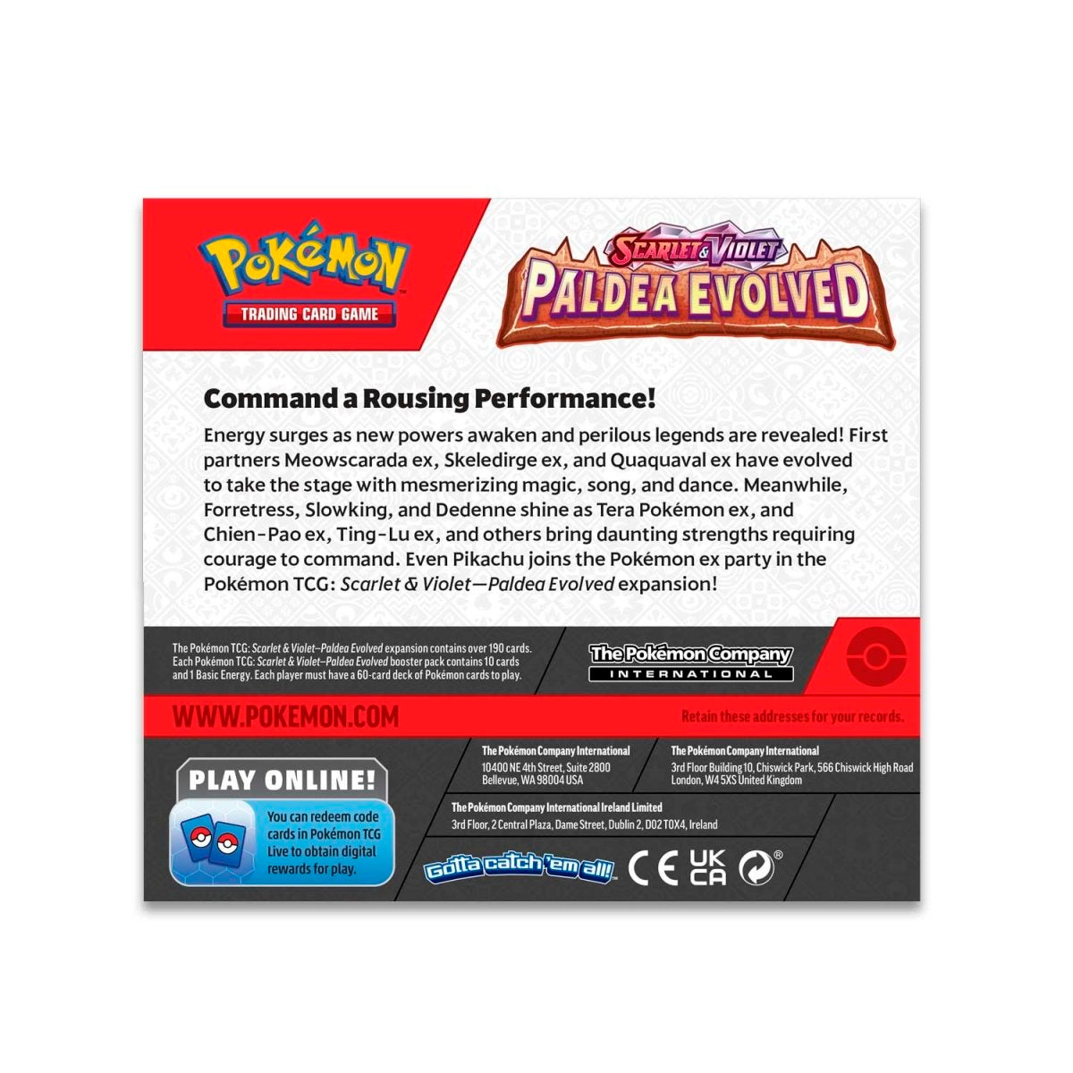 Pokémon TCG: Scarlet & Violet SV02 Paldea Evolved Booster Box