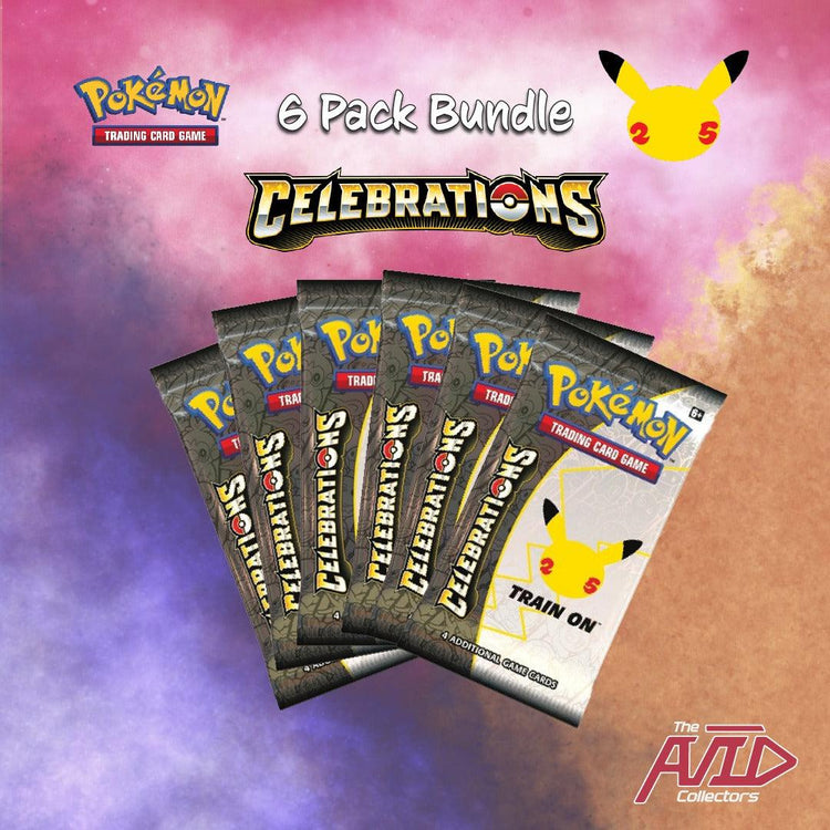 (Set of 6packs) POKEMON TCG: Celebrations Pack Bundle - The Avid Collectors